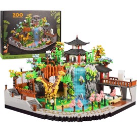 Zoo Building Model Set, 5000 Pcs Desert Zoo Micro Building Toys, Creative Zoological Park Model Set, Micro Particle Modular Building House, Gift for Adult and Kids (823)
