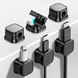 6 Piezas Organizador de Cables, Clip Magntico para Cable, Canaleta Ajustable para Cables - Clip, Herramienta de Gestin de Cables, Organizador de...   