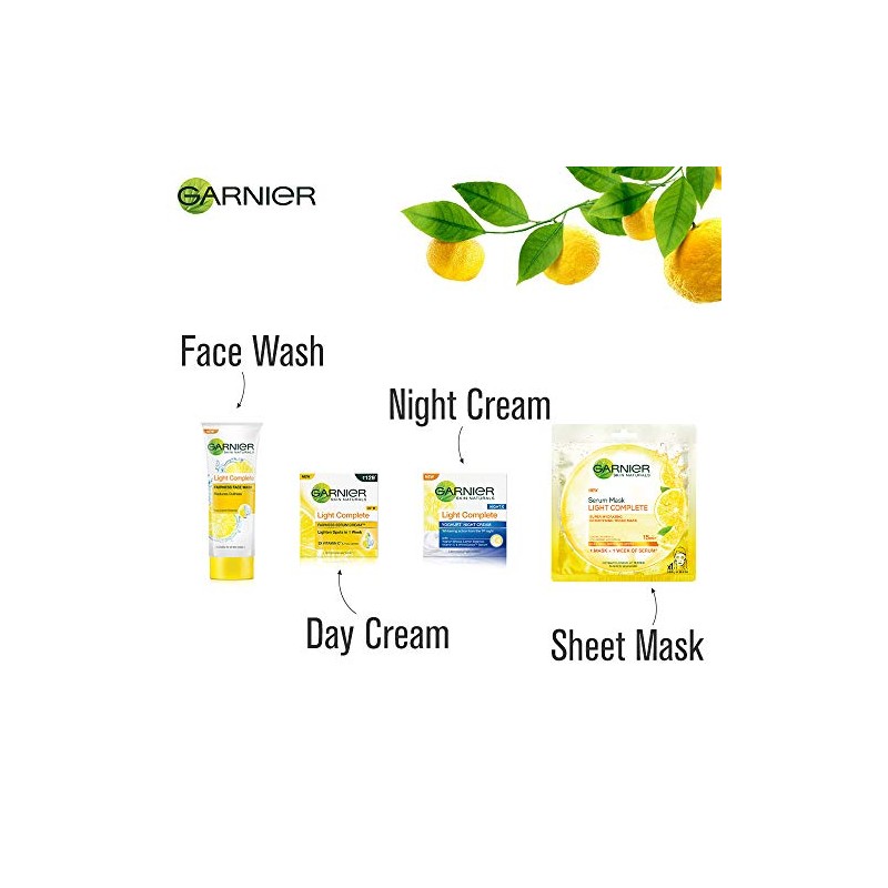 Garnier Skin Naturals White - Lavado facial completo, 50 g