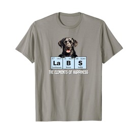Funny Elements of Happiness Black Lab Lover T-Shirt