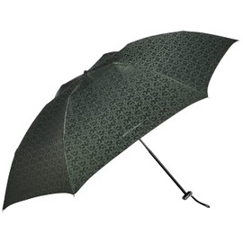 Moonbat Men's Folding Umbrella, Mila Schon Logo Jacquard Men's Umbrella, Folding Umbrella, Mini Umbrella, green (dark green)