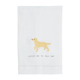 Mud Pie Icon Embroidered Towel, Dog, 10 1/2" x 7"