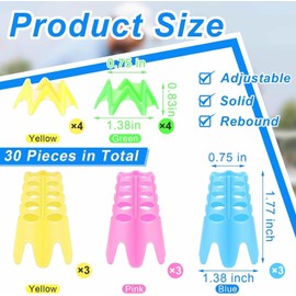 17 Pieces Golf Simulator Tees for Home Outdoor Indoor Golf Tees Simulator Plastic Practice Training for Winter Turf and Driving Range, 9 Tall and 8 Small, 4 Colors