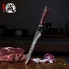 MITSUMOTO SAKARI Japanese Boning Knife, Hand-Forged Damascus Kitchen Knives