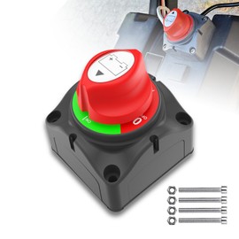 Battery Disconnect Switch 12V Heavy Duty Kill Switch Waterproof Quick Cut Off Switch for Marine Boat rv
