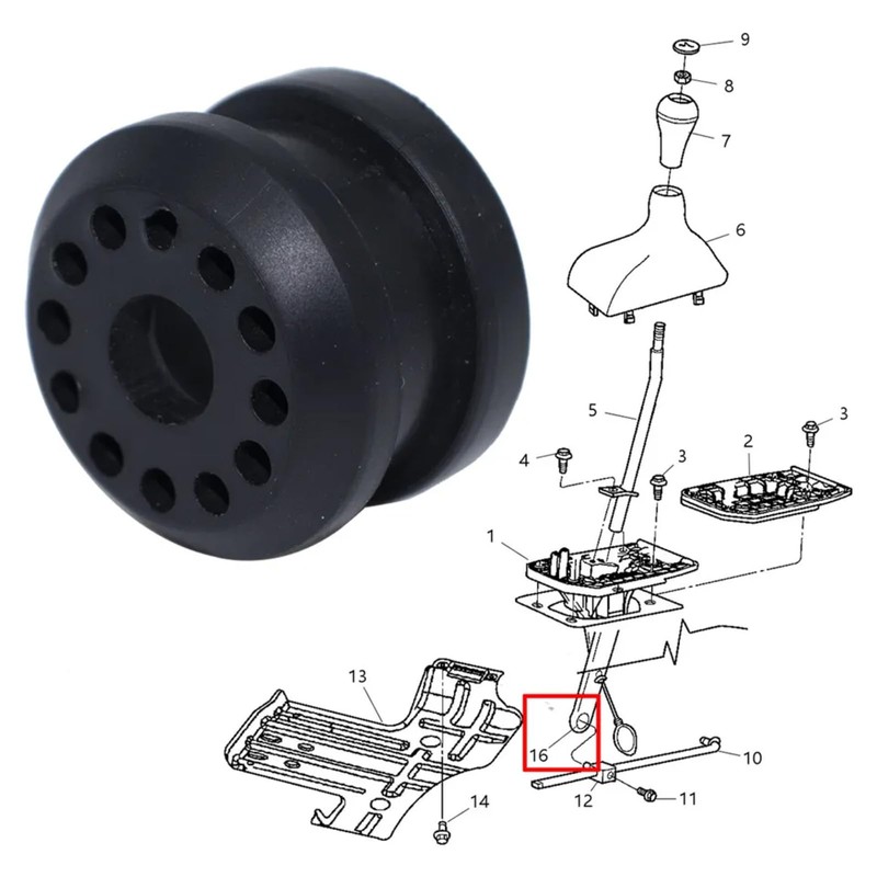 2-Piece Transfer Case Shift Linkage Bushing Kit for Dodge Ram