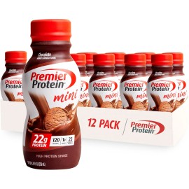Premier Protein Shake Minis Chocolate, 22G Protein, 8.75Oz Bottles, 12 Pack