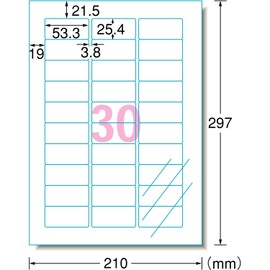 A-One 31583 Label Stickers, Laser Glossy Film, Clear, 30 Sides, 10 Sheets