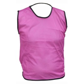Pack of 10 Sports Training Bibs Football Rugby Hockey Netball Cricket Volleyball Vests Soccer Sports Club (7 Sizes 13 colours)) (YL (Under 14), Purple)