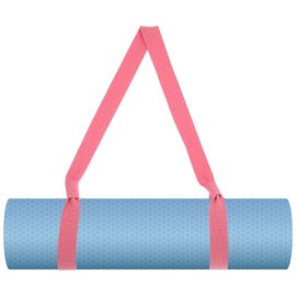 Ajcotahm Yoga Carrying Strap Mat Adjustable Yoga Mat Carrier Durable Carrier Sling (Pink) - Mat Not Included