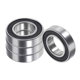Kozelo 4pcs Deep Groove Ball Bearing 6902RS - [15mm x 28mm x 7mm] Chrome Steel Bearings for Lawn Mower, Wheelbarrows, Hand Trucks Wheel