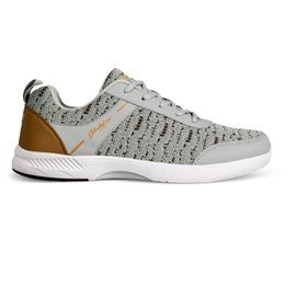 KR Strikeforce Flyer Mesh Lite Men's Athletic Bowling Shoe, Grey/Tan, 7.5