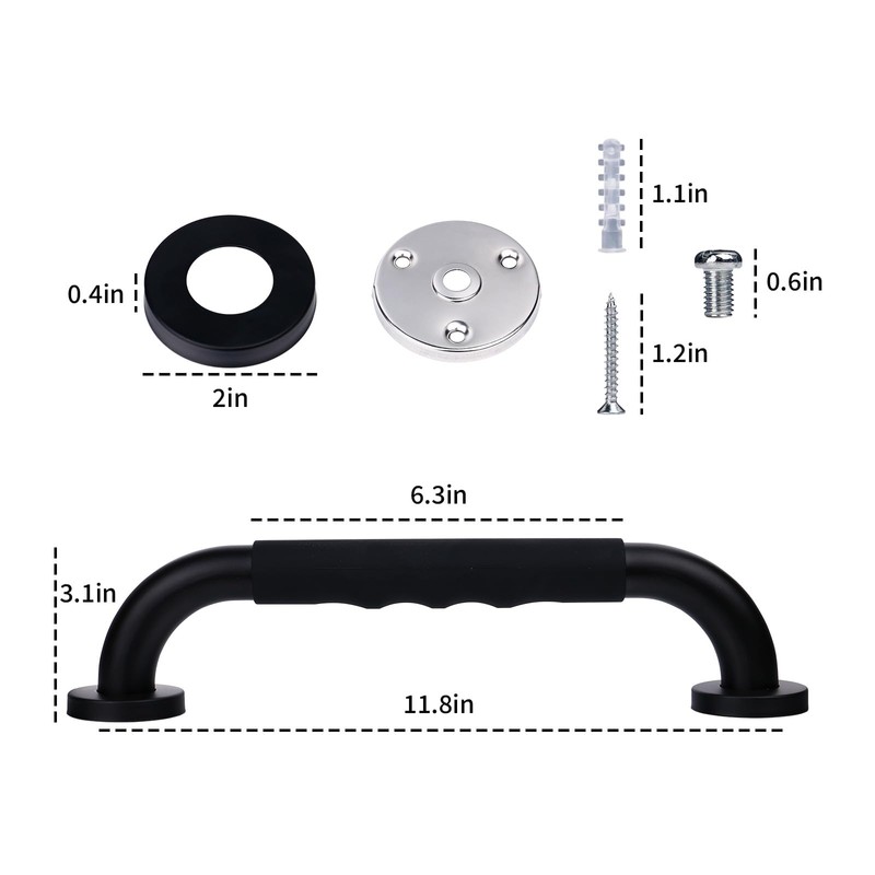 Grab Bars for Shower,12 Inch Grab Bars for Bathtubs and