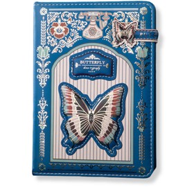 JanYoo Vintage Notebook A5 Diary Travel Diary Bound Beautiful 224 Pages Premium Papers Journal Notebook Notebook for Men, Women, School, Office, Artists Writing (Blue)