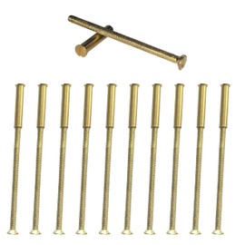 Universal Hardware M3 Door Handle Screws Brass with Bolt Connecting Sleeve Male to Female for Door Handle, Knobs Escutcheons and Others (Pack of 10)