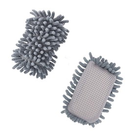 2 Pieces Microfiber Shag Whiteboard Eraser Dry Erase Board Eraser Whiteboard Shag Eraser for Markers,Chalk,Classroom, Home and Office(2 Gray)