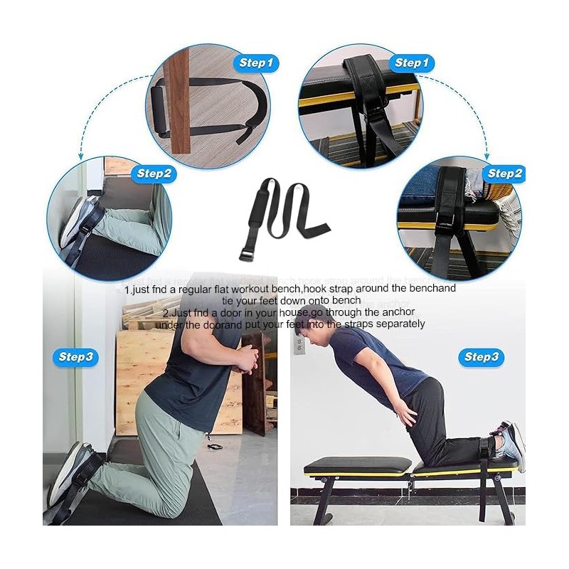 WEZCHUGHAOL Resistance Band Hamstring Curl Strap, Home Fitness Exercise Band,