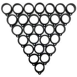 ZAOIIZ 21Pcs Black Anti-Lost Silicone Rubber Rings Band Holder Multipurpose Adjustable Cases Necklace Lanyard Replacement Pendant Carrying Kit for Pens Diameter 16mm (21 Pcs Black 16mm/0.6inch)