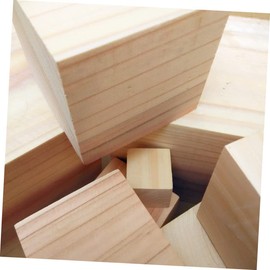 COHEALI 20pcs Natural Pine Blocks Square Wooden Craft Pieces for Art Projects Safe for Boys and Girls Smooth for Easy Painting and Decorating