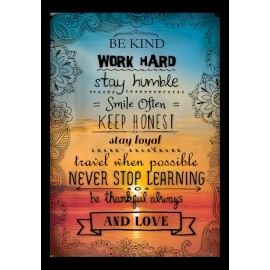 Handmade Be Kind Work Hard Stay Humble Smile Often Keep Honest  - MAGNET