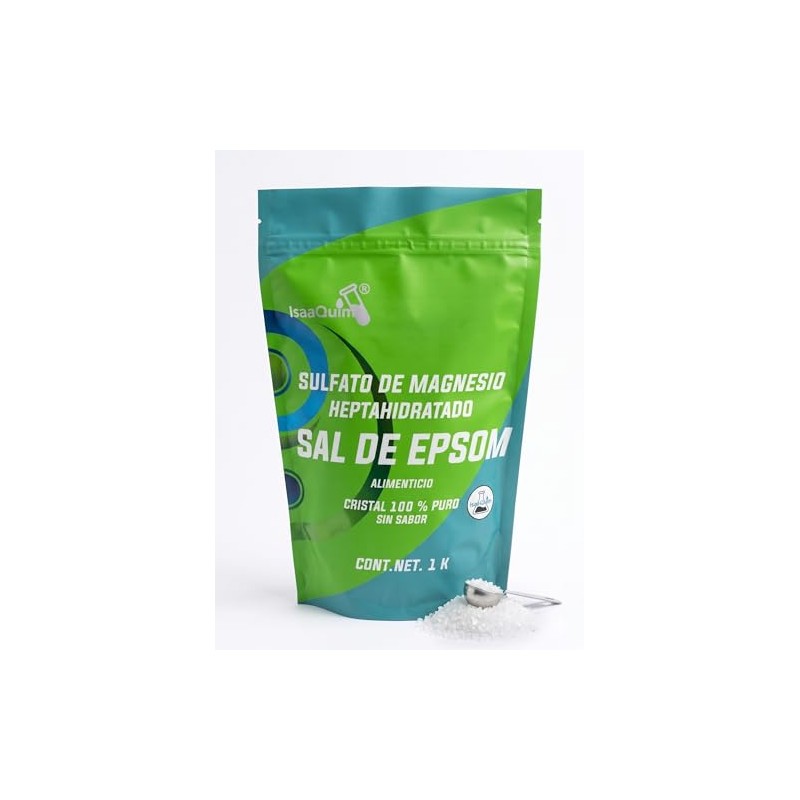 Sal de Epsom ISAAQUIM 1 kg | Sulfato de Magnesio