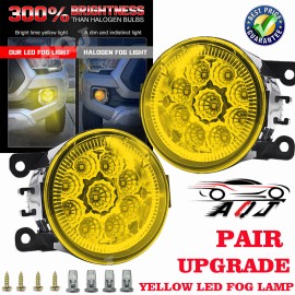 AQJ Pair Front Bumper Yellow LED Fog Light Driving Lamp For FORD MUSTANG 2006-2017
