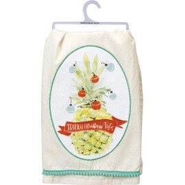 Primitives by Kathy Beach Holiday Dish Towel, Tropical Christmas Vibes