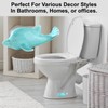 YOUDMEARUD Decorative Ceramic Dolphin Toilet Bolt Covers with Flower-Shaped Push