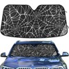 Car Sun Shade White Spider Web Windshield Sunshade Protector for
