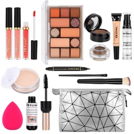 Professional All in one Makeup Set, Fenshine Cosmetic Make Up Starter Kit With Storage Bag Portable Travel Make Up Palette Eyeshadow Foundation Lip Gloss for Teenage & Adults (13pcs)