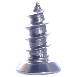 #10 x 3/8" Flat Head Undercut Sheet Metal Screws, Phillips Drive, Stainless Steel 18-8, Full Thread, Bright Finish, Self-Tapping, Quantity 100 by Fastenere