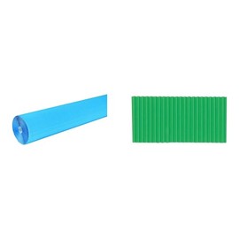 Corobuff Corrugated Paper Combo Kit, Brite Blue & Apple Green, 48" x 25', Bundle for Creative Projects and Decor