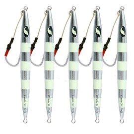 OCEAN CAT Saltwater Jigs Speed Jigging Slow Jigging Pitching Lures,Vertical Jigging Artificial Lures Lead Metal Flat Jigs Jigging Baits Jigging Lure Fishing jigs (Each Color, 120G)