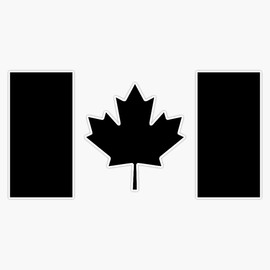 HOF Trading Canada: Black Military Flag Vinyl Sticker Waterproof Decal Laptop Wall Window Bumper Sticker 5"