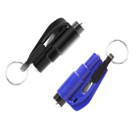 BenRan 2 Pcs 2-in-1 Car Window Breaker Emergency Keychain Car Escape Tool for Emergency Situation Mini Keychain Car Safety Hammer