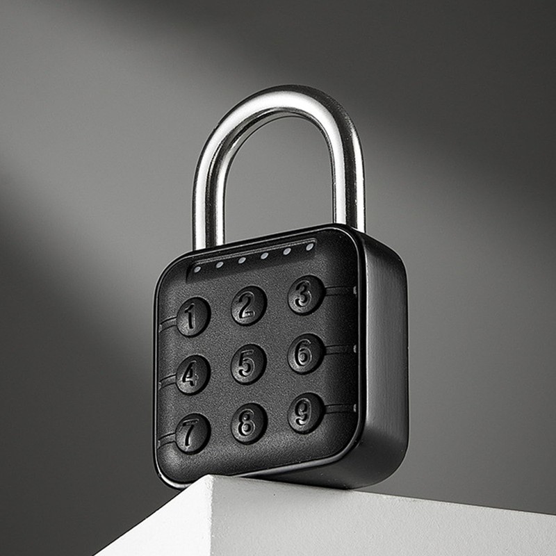 6 Digit Password Lock, Black Electronic Combination Lock Outdoor, School