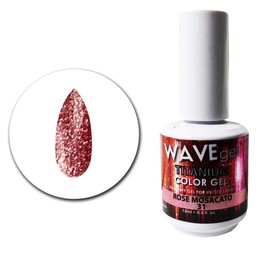 Wave Gel - Soak Off Gel Polish - 0.5 fl Oz. | 15 mL - Titanium Collection (31 - Rose Mosacato)