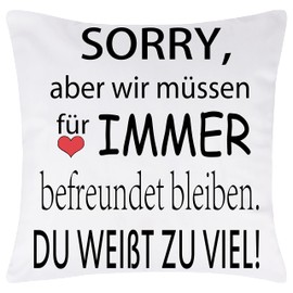 Merclix Geschenke für Freundin Kissenbezug 45x45cm Beste Freundin Geburtstag Weihnachten Geburtstagsgeschenk für BFF