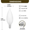 MMBGJKG Frosted Flame Tip Chandelier Light Bulb，e12 Candelabra Bulb 40