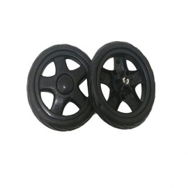 Portable Market Shopping Hand Truck Black PVC Wheels (Pair) 2ea