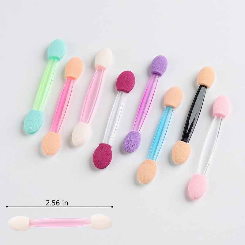 Fcozpjk 50PCS Chrome Nail Powder Applicator Brushes With Storage Box