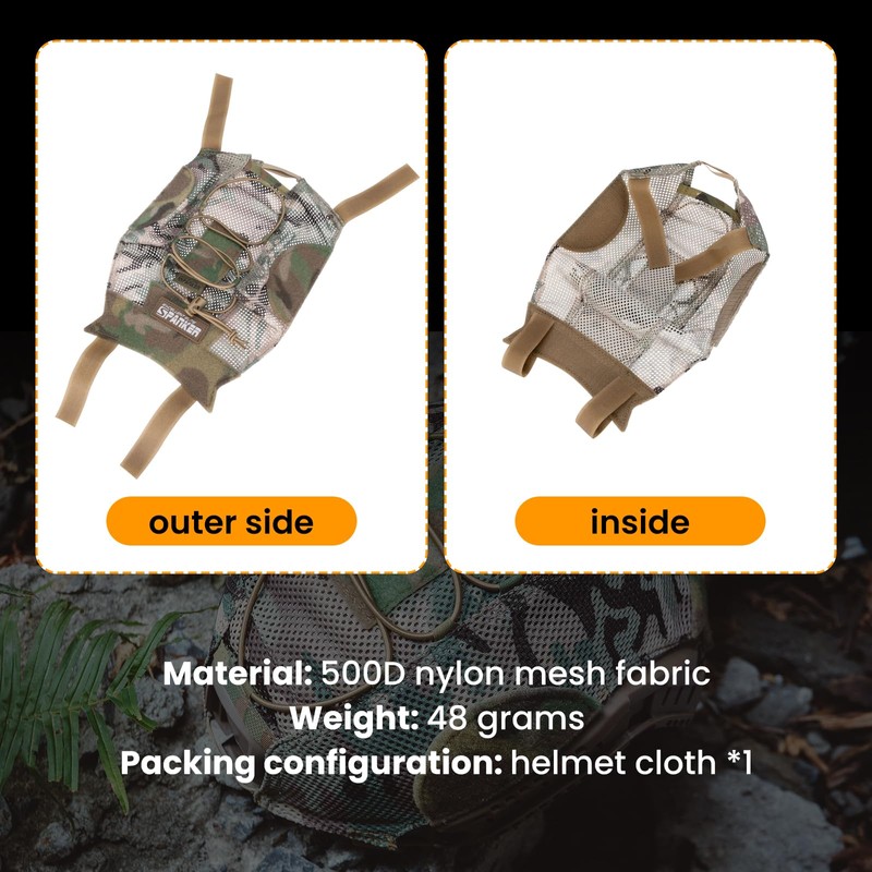 EXCELLENT ELITE SPANKER Tactical Mesh Helmet Cover Cordura 500D Cordura