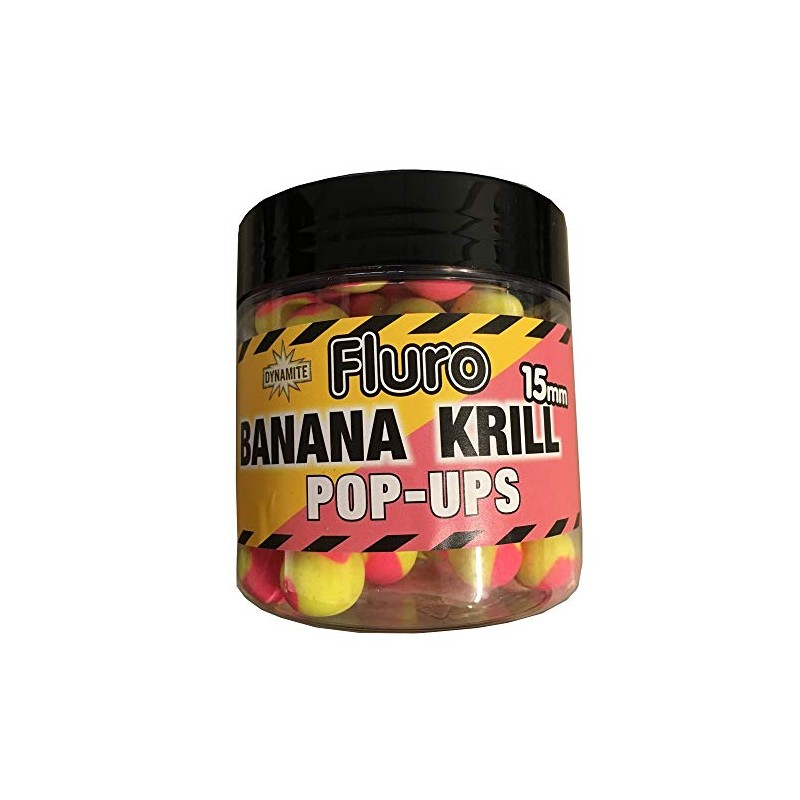 Dynamite Baits Fluro two tone pop-ups 15mm - Banana &
