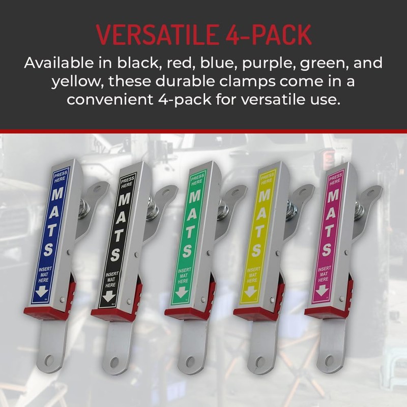 HI-TECH Car Wash Mat Clamps – Heavy-Duty Floor Mat Holders