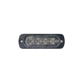 Warningworx Flare 4 Universal Surface Mount LED Strobe Lights for Trucks, Cars – Super Compact White Amber LED Emergency Lights for All Vehicles - Amber - Pack of 1