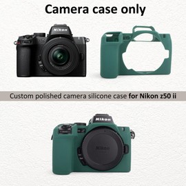 VOVMOEYA Camera Case for Nikon Z50II Soft Camera Case for Z50ii with 2 Tempered Screen Protectors for Nikon Z50ii Screen Protectors, Perfect Fit