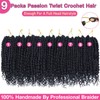 9 Packs Passion Twist Crochet Hair 12 Inch Pre-twisted Passion