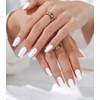 Pure White Coffin Press on Nails Medium - GJZEZ Soft