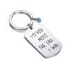 Suithink Couples Keychain, I Love You Most. The End. I