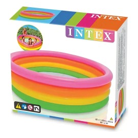 Alberca inflable redonda Intex ND 56441 Arcoíris de 1.68m x 46cm 780L colorful caja